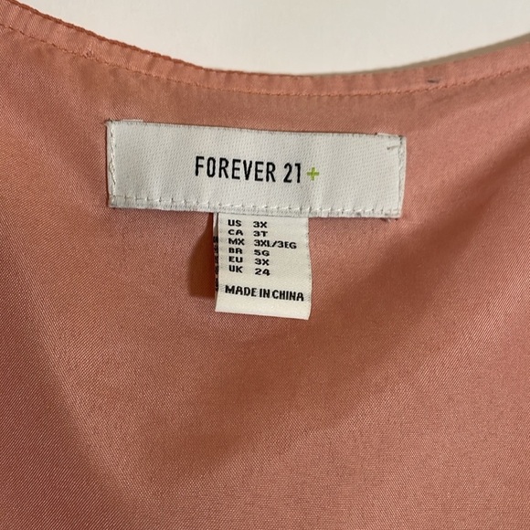 Forever 21 Plus Size Peachy Rose Pink Dress 3X #457 - Picture 6 of 12